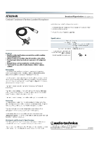 Audio Technica AT-829-CW - Owners Manual